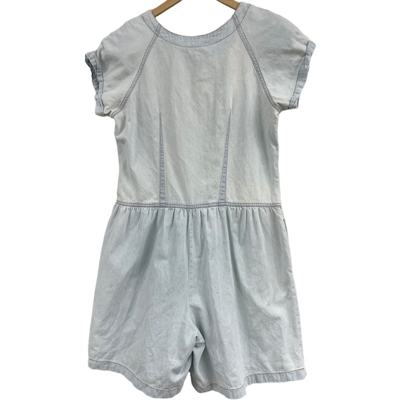 Tower Hill Vintage Denim Romper One Piece Button Down Casual shorts‎ bodice 10 - Picture 11 of 14